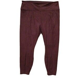 Simply Vera Vera Wang Women's 1X Burgundy Velvet Pants Trousers Soft Comfort